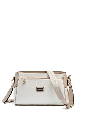 Silver & Polo SP1273 Kadın Çapraz Çanta Logolu Sedef-S.Nut