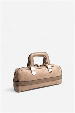 Silver & Polo SP1258 Kadın El Çantası Süet Vizon