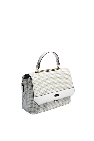 Silver & Polo SP838 Kadın Çapraz Çanta King Desen Yeşil-Kemik