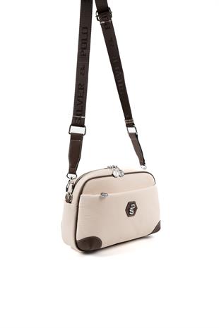 Silver & Polo Bej - Kahve SP1094 Kadın Çapraz Çanta