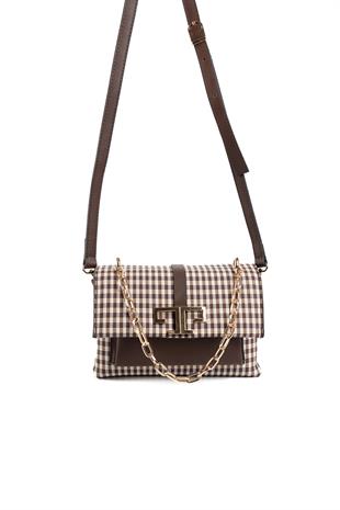 Silver & Polo Kahve Sarı - Kahve SP1148 Kadın Çapraz Çanta