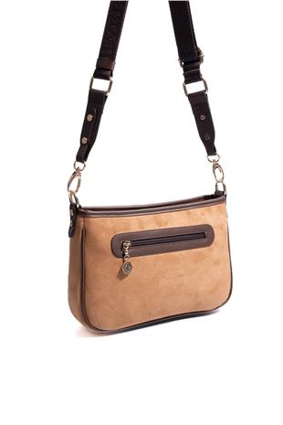 Silver & Polo SP1160 Kadın Çapraz Çanta Süet Taba-Kahve