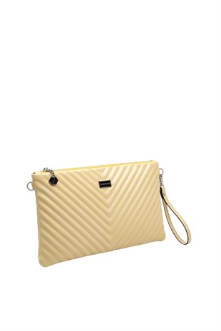 Silver & Polo SP1034 Kadın Portföy & Clutch Crash Sarı-Sarı