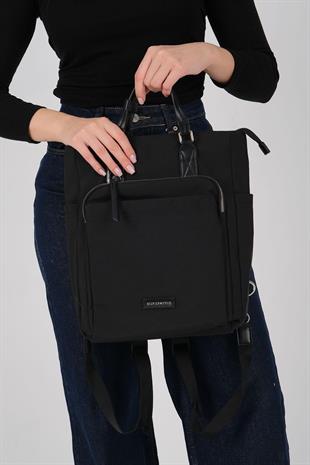 Silver Polo SP1226 Kadın El Çantası Saten Siyah-Siyah