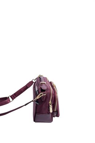 Silver Polo SP1221 Kadın Çapraz Çanta Saten Bordo-Bordo
