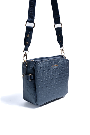 Silver & Polo SP884 Kadın Çapraz Çanta Logolu Lacivert-Lacivert