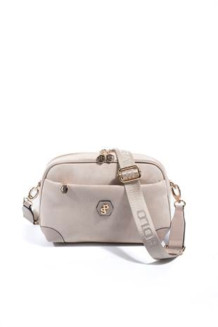 Silver & Polo SP1094 Kadın Çapraz Çanta Süet Bej-Kum