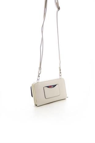 Silver & Polo SP921 Kadın Telefon Çantası Düz Lacivert-Kemik