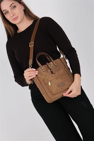 1218 Kadın El Çantası  Tütün-Kahve