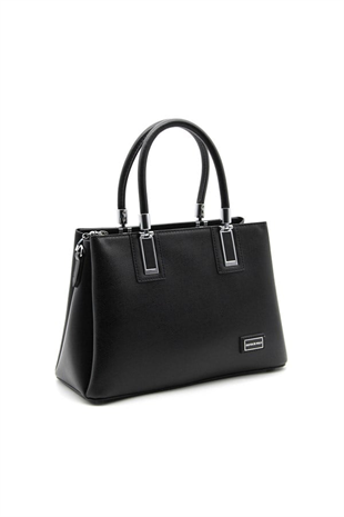 Silver & Polo SP1000 Kadın El Çantası Düz Siyah