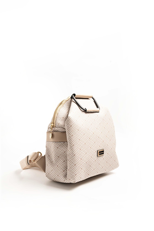 Silver & Polo SP771 Kadın Sırt Çantası Ç.Örgü Bej-Kum