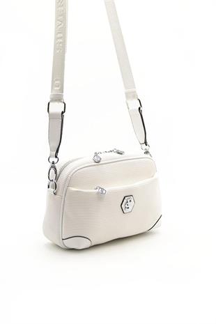 Silver & Polo SP1094 Kadın Çapraz Çanta Petek Beyaz