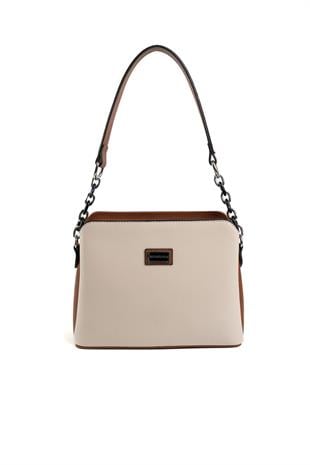 Silver & Polo Bej - Taba SP937 Kadın Omuz Çantası