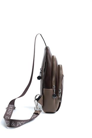 Silver & Polo Kahve - Vizon SP959 Kadın Vücut Çantası