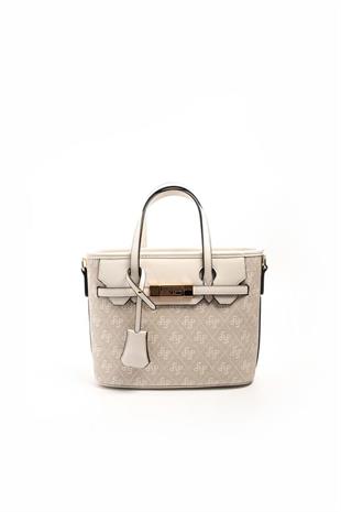 Silver & Polo SP1185 Kadın El Çantası Monogram Taş-Kemik
