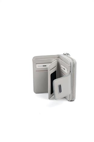 Silver & Polo SP935 Kadın Cüzdan & Kartlık Petek Beyaz-A.Gri
