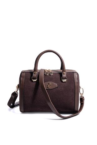 Silver & Polo SP1091 Kadın El Çantası Süet Kahve-Kahve