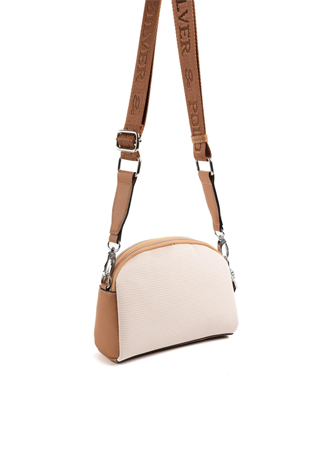 Silver & Polo SP1144 Kadın Çapraz Çanta Petek Bej-A.Taba