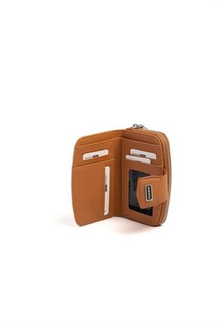 Silver & Polo SP874 Kadın Cüzdan & Kartlık Düz Bej-A.Taba