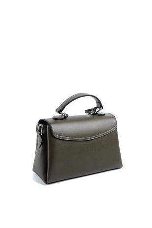 Silver & Polo SP1159 Kadın El Çantası Düz Zeytuni