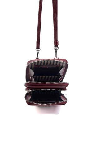 Silver & Polo SP1011 Kadın Telefon Çantası Düz Bordo