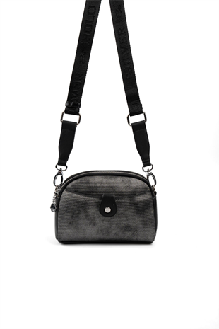 Silver & Polo SP1144 Kadın Çapraz Çanta Petek M.Gümüş-Siyah