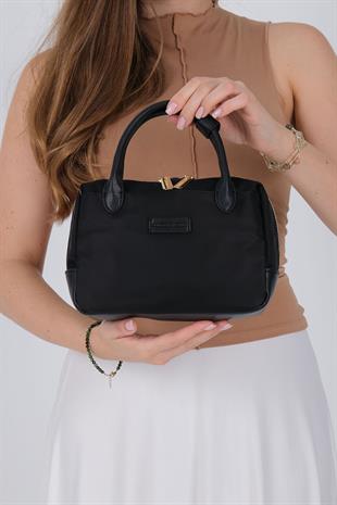 Silver & Polo SP1224 Kadın El Çantası Saten Siyah-Siyah