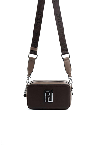 Silver & Polo SP1078 Kadın Çapraz Çanta Düz Kahve-Vizon