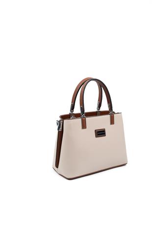Silver & Polo Bej - Taba SP987 Kadın El Çantası