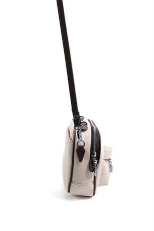 Silver & Polo SP1186 Kadın Çapraz Çanta Petek Bej-Kahve