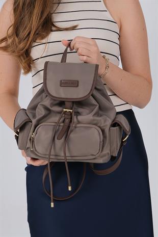 1207 Kadın Sırt Çantası  Kum-Kahve