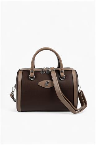 Silver & Polo Kahve - Vizon SP1091 El Çantası