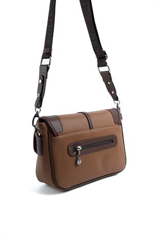 Silver & Polo Karamel - Kahve SP1182 Kadın Çapraz Çanta