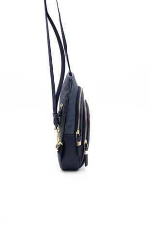 Silver & Polo SP959 Kadın Vücut Çantası Logolu Lacivert