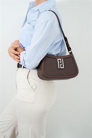 Silver & Polo SP1132 Kadın Çapraz Çanta Düz Kahve