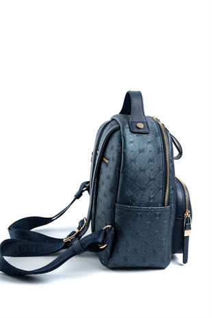 Silver & Polo SP1130 Kadın Sırt Çantası Logolu Lacivert-Lacivert