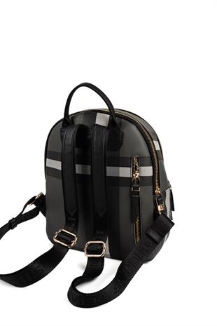 Silver & Polo SP1265 Kadın Sırt Çantası Ekose Siyah