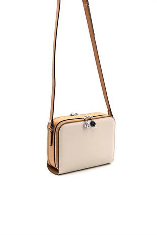 Silver & Polo SP888 Kadın Çapraz Çanta Düz Bej-A.Taba