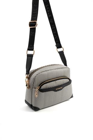 Silver & Polo Siyah Beyaz - Siyah SP1201 Kadın Çapraz Çanta