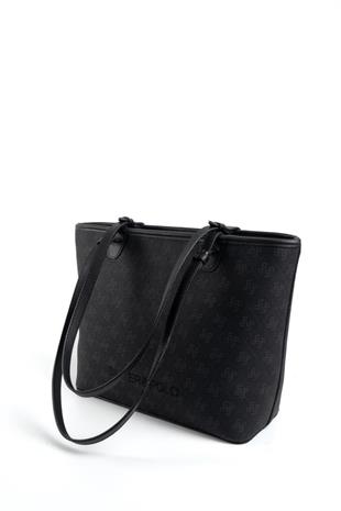 Silver Polo SP1204 Kadın Omuz Çantası Monogram Siyah-Siyah