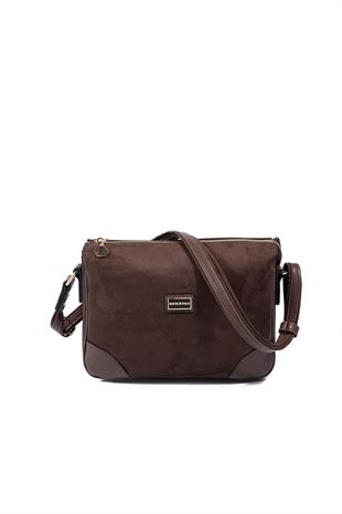 Silver & Polo SP784 Kadın Çapraz Çanta Süet Kahve