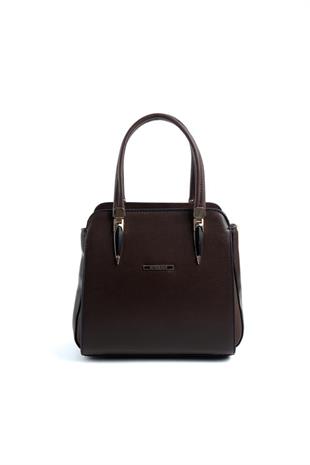 Silver & Polo SP1136 Kadın El Çantası Düz Kahve