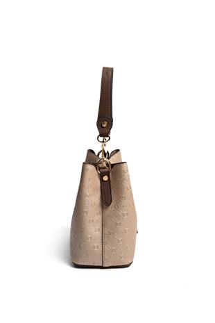 Silver & Polo SP1266 Kadın Çapraz Çanta Logolu Nut-Kahve