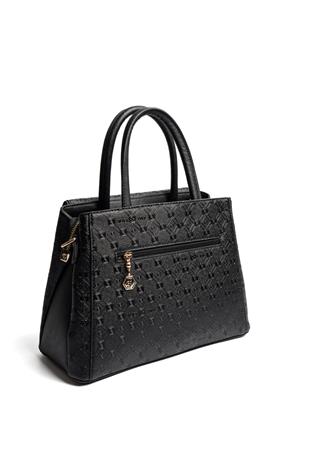 Silver & Polo SP1264 Kadın El Çantası Logolu Siyah-Siyah