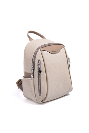 Silver Polo SP906 Kadın Sırt Çantası Fashion Bej-Latte