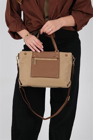 1213 Kadın El Çantası  Vizon-Camel