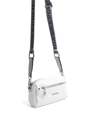 Silver & Polo SP1142 Kadın Çapraz Çanta Petek Beyaz-A.Gri
