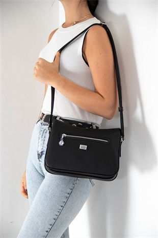 Silver & Polo SP818 Kadın Çapraz Çanta Petek Siyah