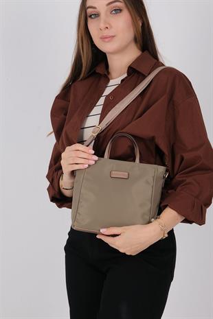 1225 Kadın El Çantası  Yeşil-Kum