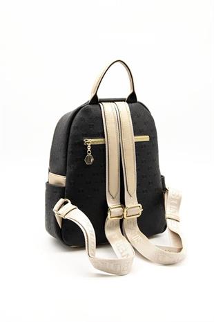 Silver & Polo SP906 Kadın Sırt Çantası Logolu Siyah-S.Nut